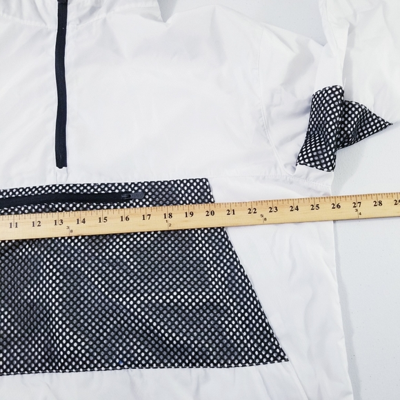 CSG Hooded Windbreaker Jacket Men Size XL White Black Vented - Picture 6 of 14